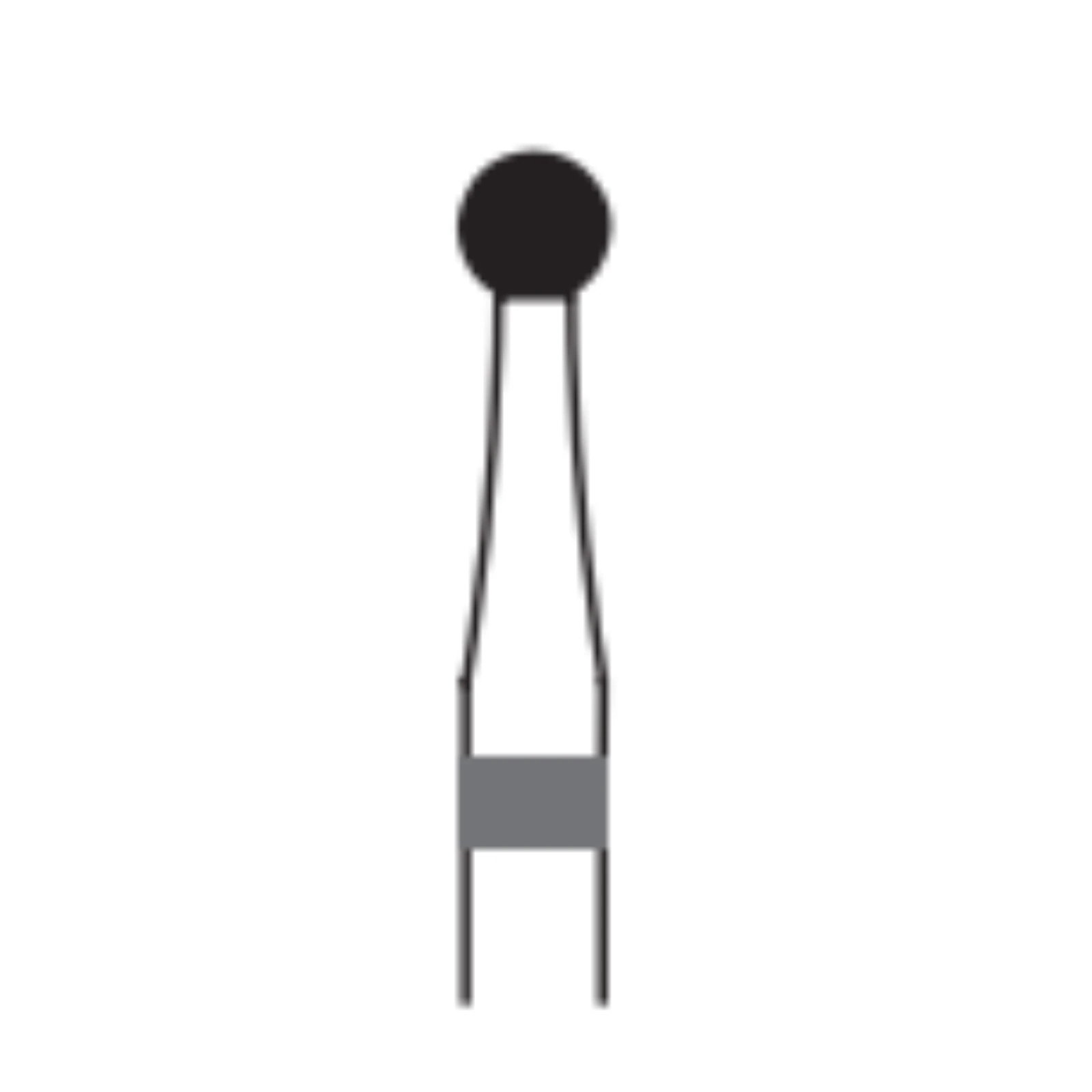 Midwest Once Sterile Diamond Bur, Round, FG, Medium Grit, #801-018M, 1.8 mm Diameter, 25/Pk, 1801018M thumbnail 8