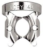 Ivory Rubber Dam Clamp #14A, Winged, Stainless Steel, 1/Pk, 50057356 thumbnail 3
