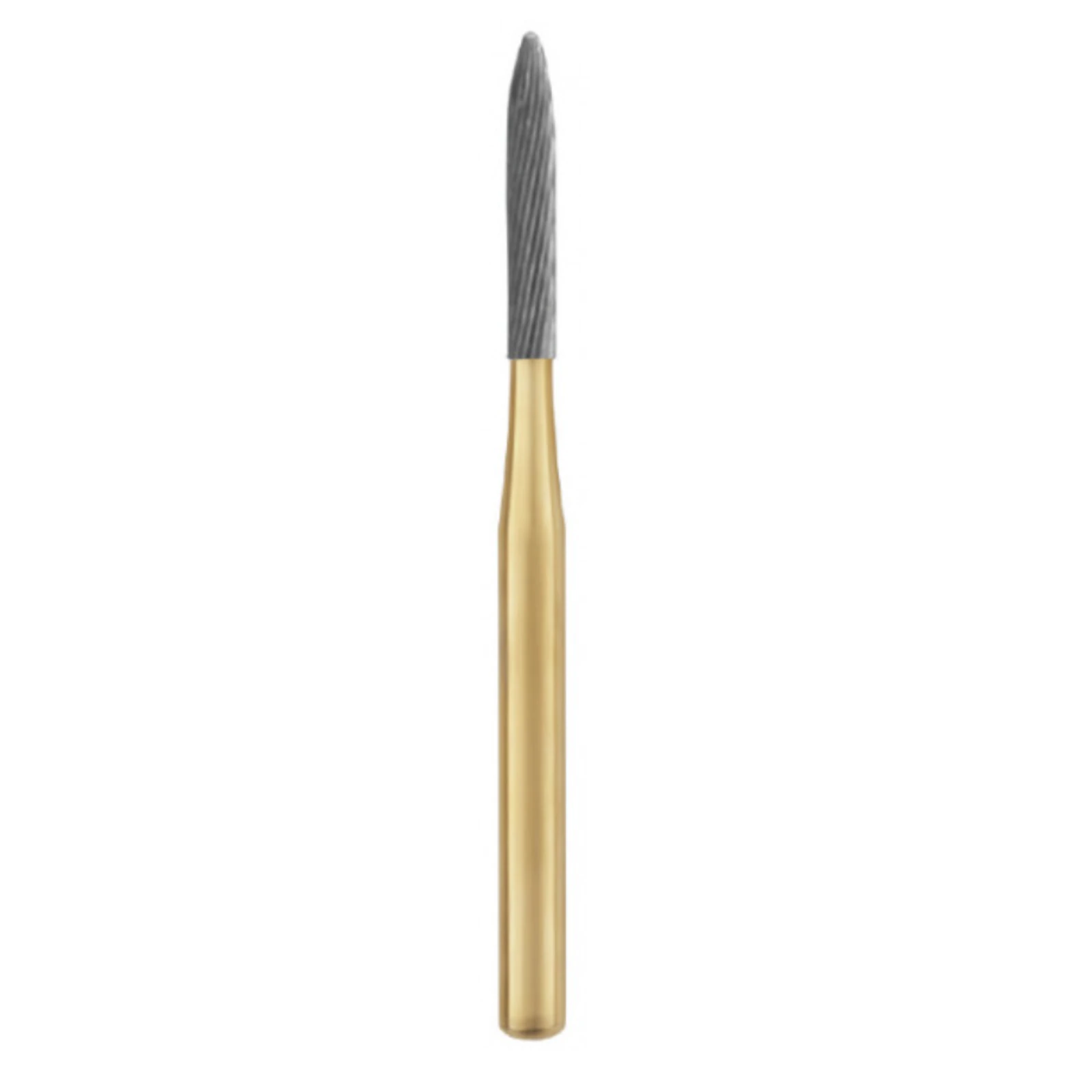 SS White 12-Blade Carbide Trimming and Finishing Bur, FG Friction Grip, #48L-012, Long Flame Shape, 5/Pack - 12 Blade Carbide 48L-012 FG Pack of 5 - Image 1