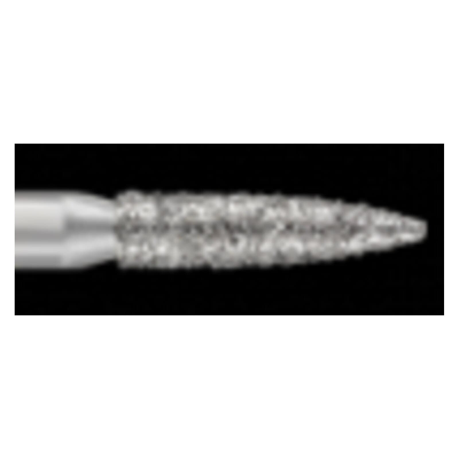 Piranha® Single Patient Use Diamond Bur, Flame Shape, Fine Grit, Friction Grip, #862-016F, 1.6 mm Diameter, 25/Pkg thumbnail 2