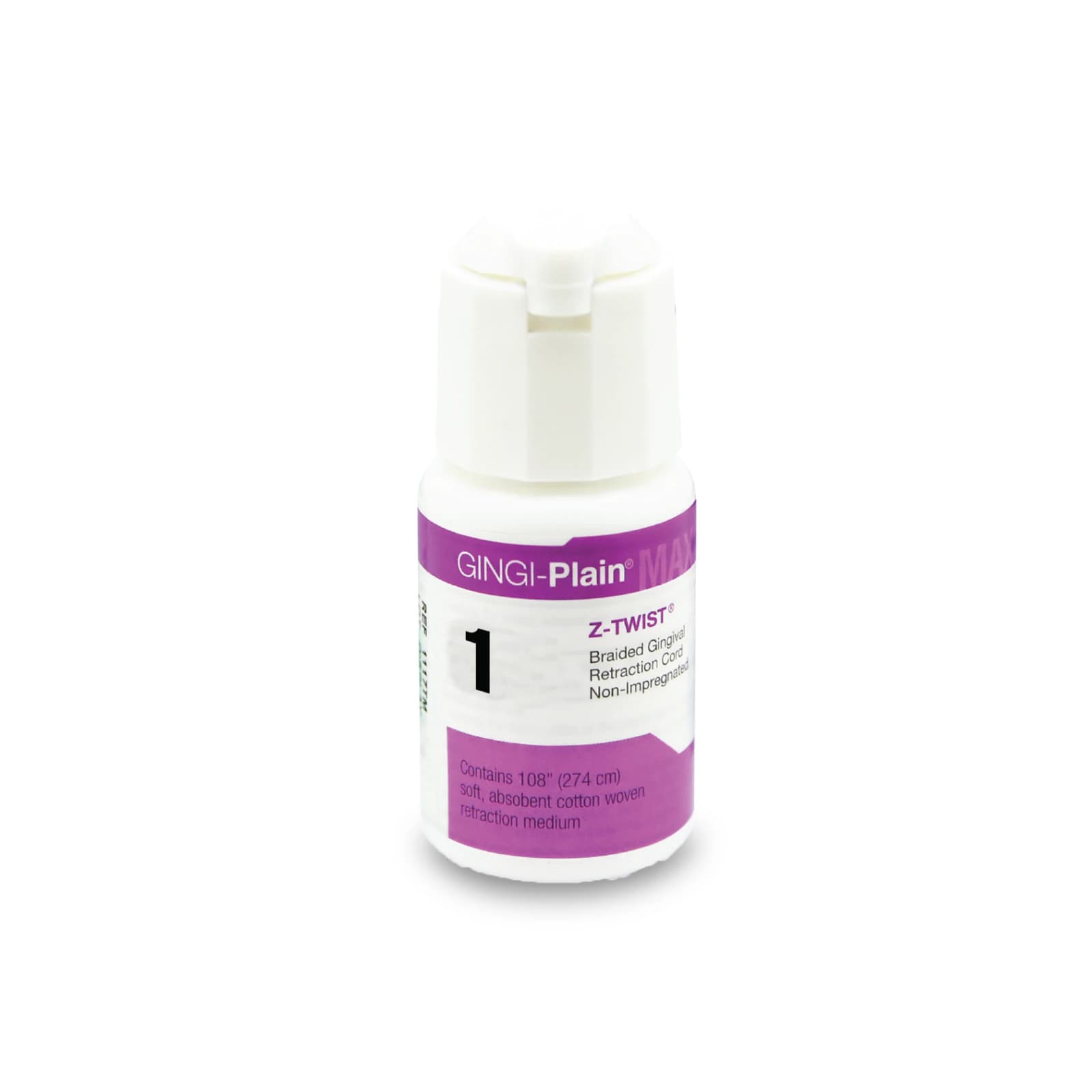 Gingi-Plain® MAX Z-Twist® #1 Weave Non-Impregnated Retraction Cord, 108" per Bottle, 11171M thumbnail 6