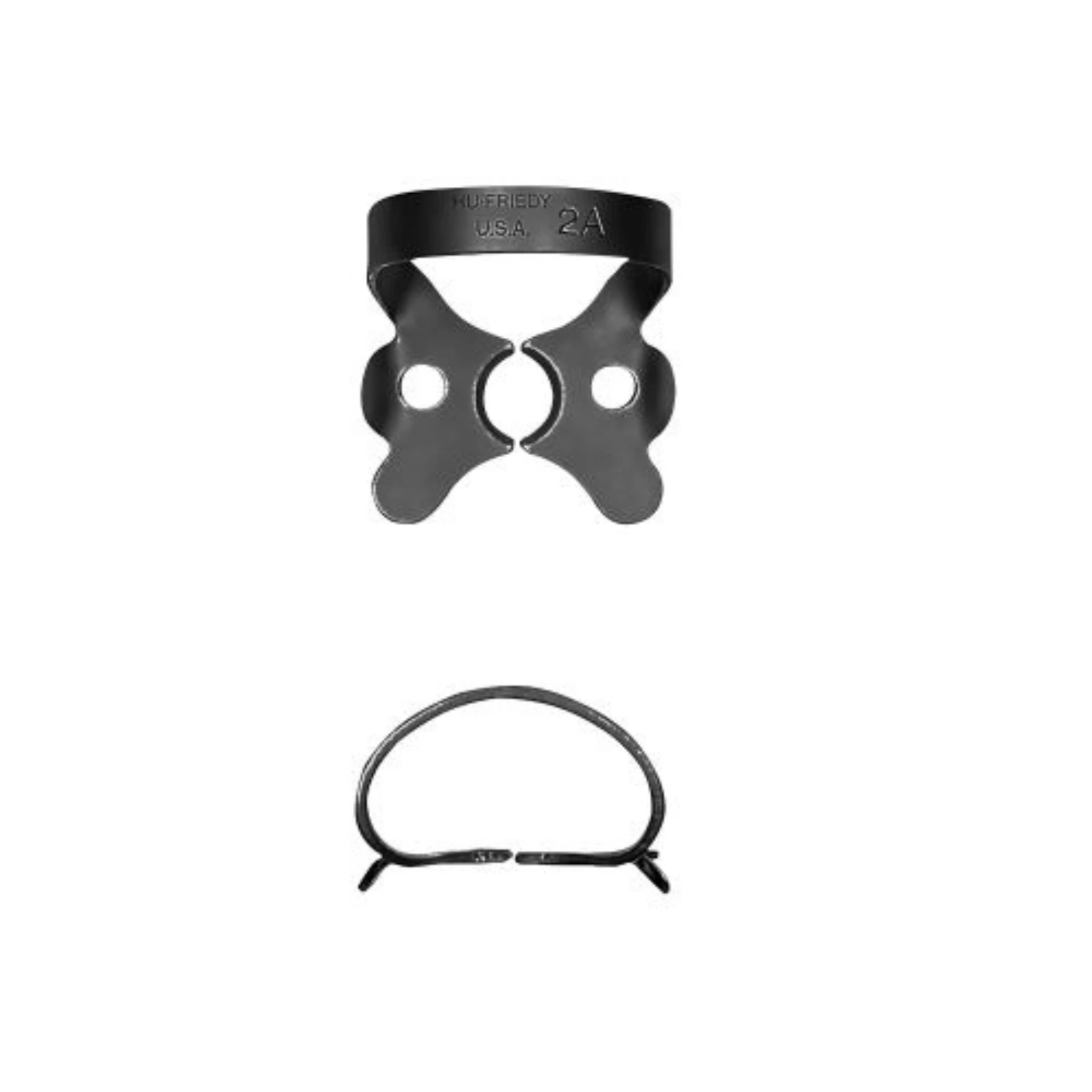 Hu-Friedy Black Line Rubber Dam Clamp #2A, Winged, Larger Premolars, RDCM2AX thumbnail 2