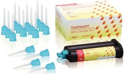 TempSmart Temporary Crown & Bridge Material, Dual-Cured Bis-Acrylic Composite, Shade A1, 48 mL Cartridge with 16 Mixing Tips, Refill, 009392 thumbnail 3