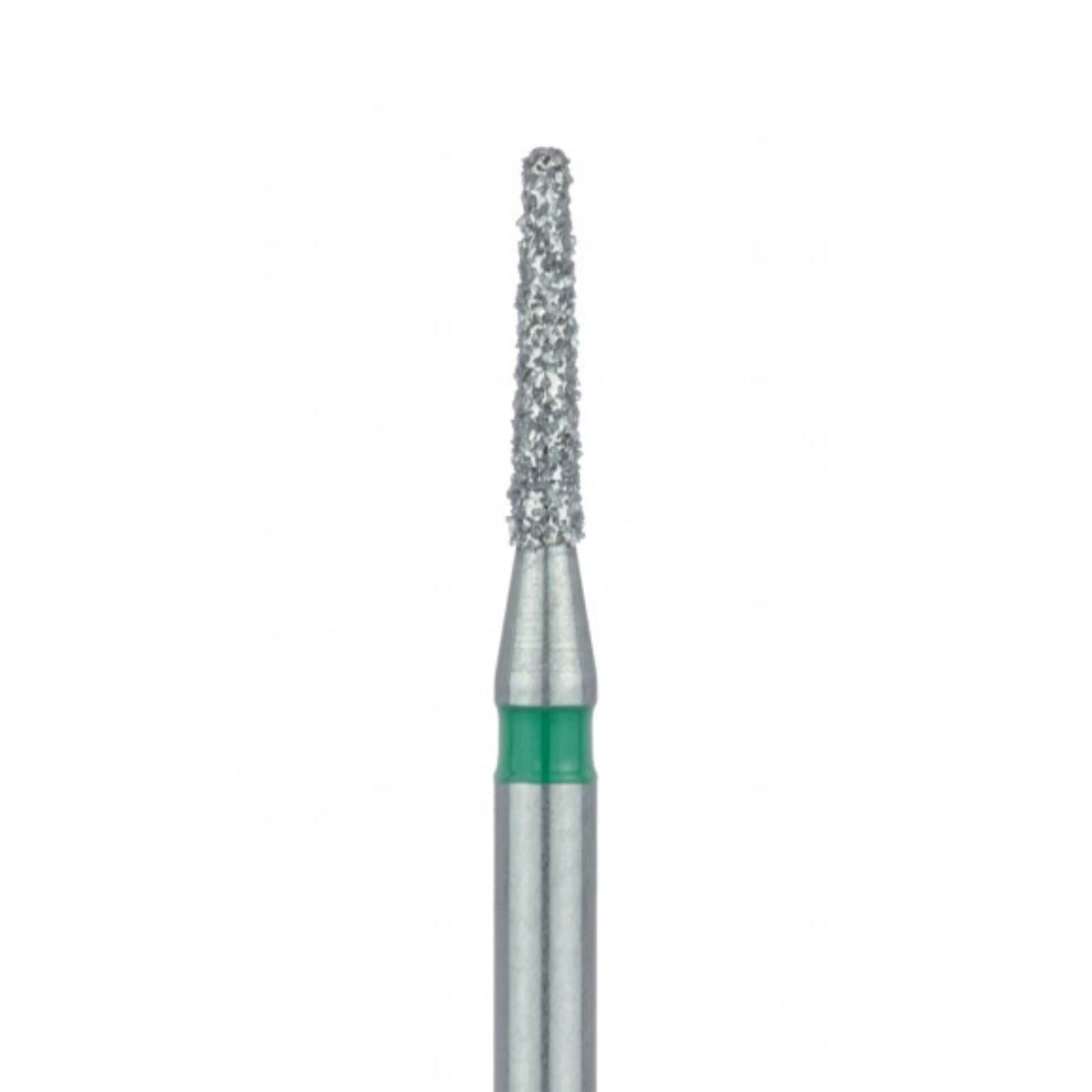 Meisinger 849G-012-FG Coarse Round End Taper Diamond Bur, Friction Grip, 1.2mm Head, 6mm Working Length, Green Band, 5/Pk thumbnail 3