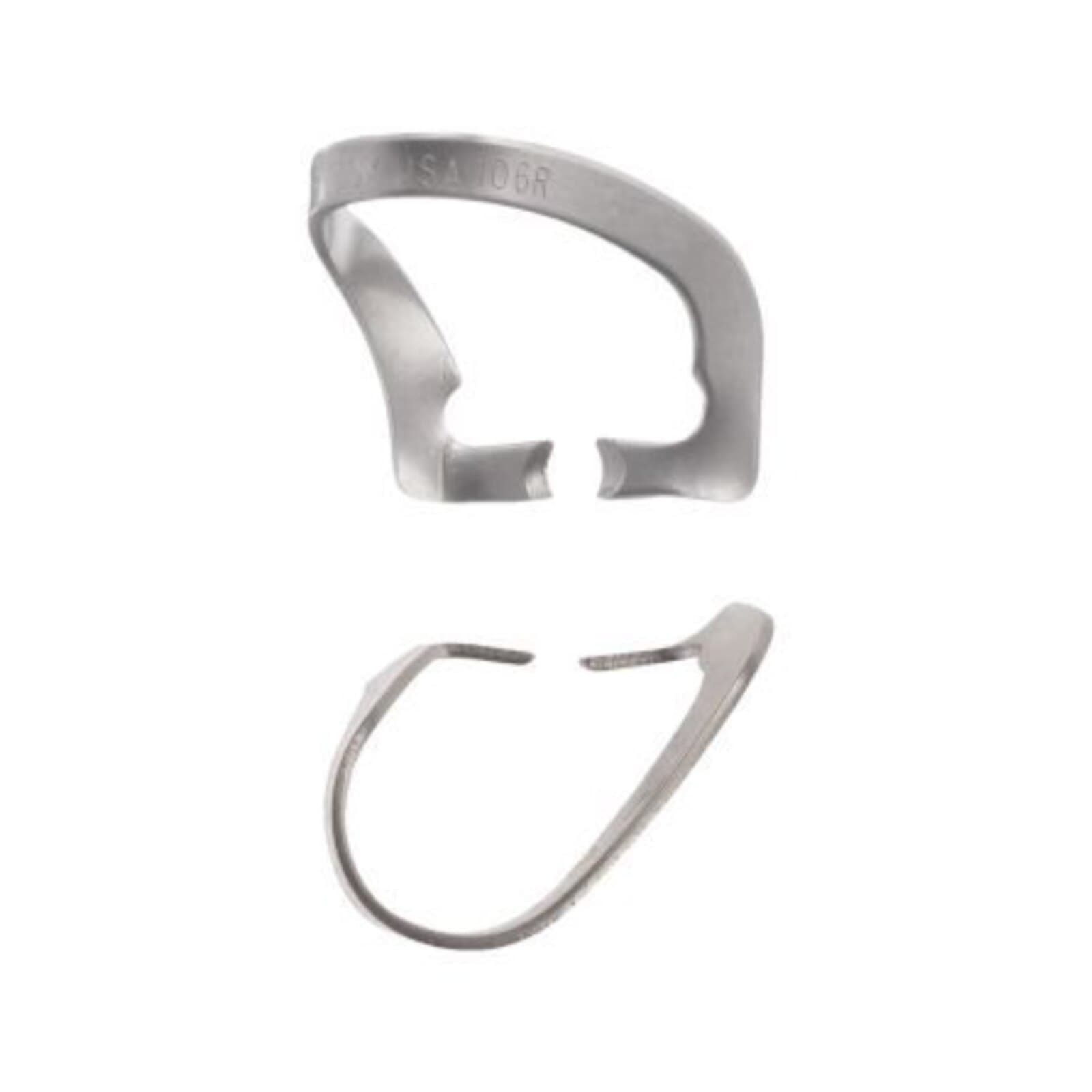 Hu-Friedy #106R Rubber Dam Clamp, Satin Steel, Wingless, Matte Finish, Each thumbnail 2