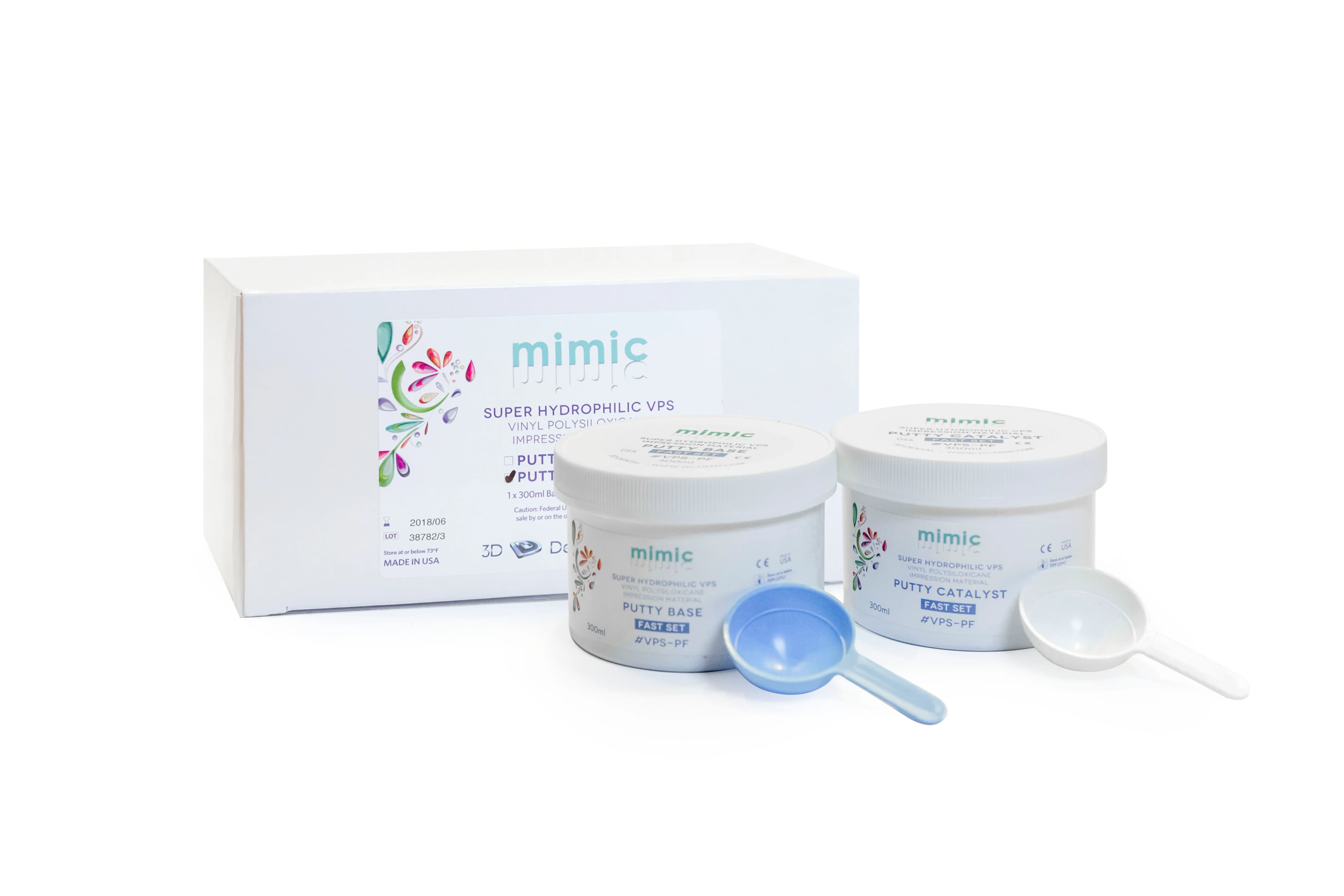 Mimic VPS Impression Putty, Fast Set, 300 ml Base & 300 ml Catalyst, 2/Pk, VPS-PF thumbnail 6
