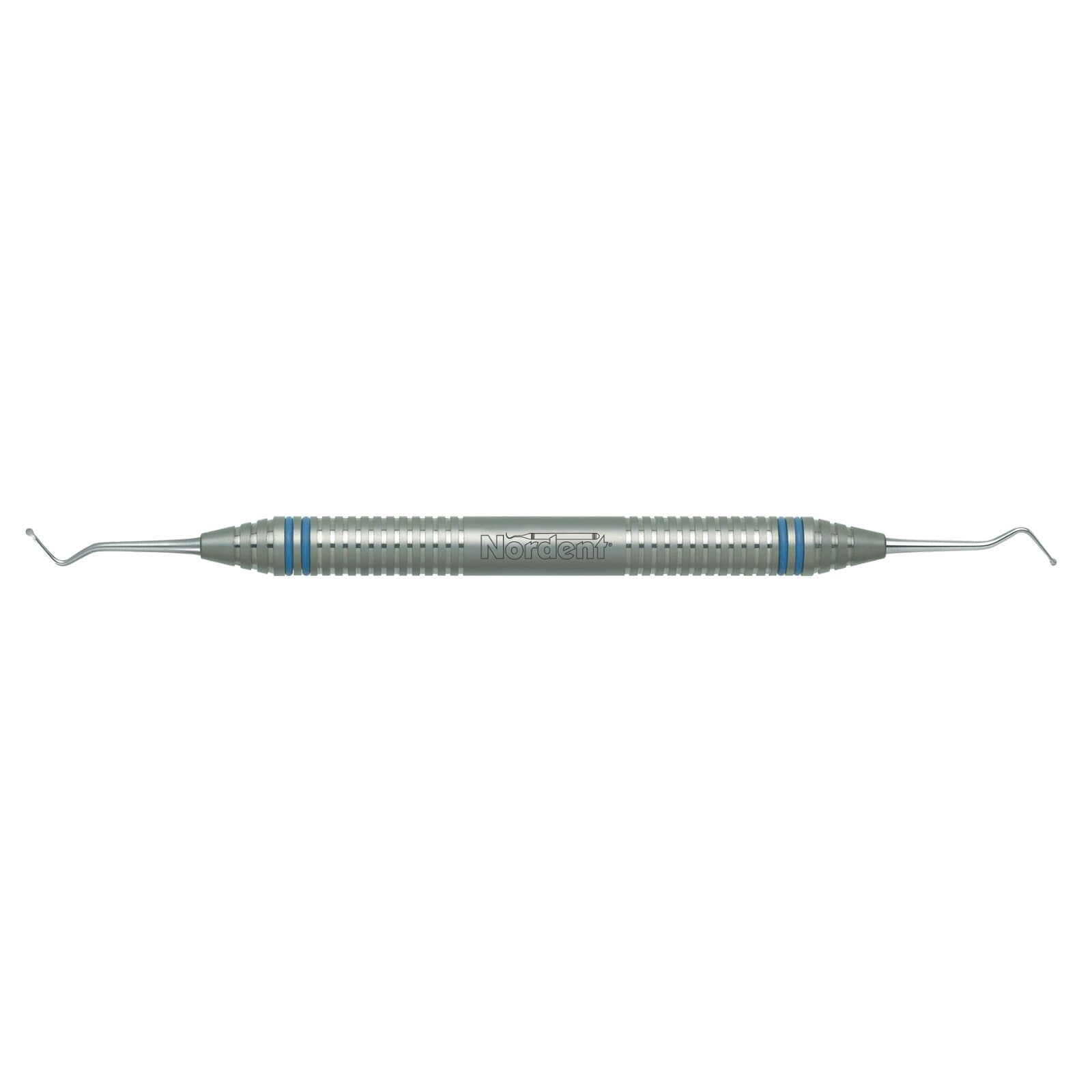 Nordent Excavator #1 Spoon, Double End, 1.2mm Head Size #17, DuraLite ColorRings Handle, Each - Excavator #1 DuraLite ColorRings Handle - Image 1