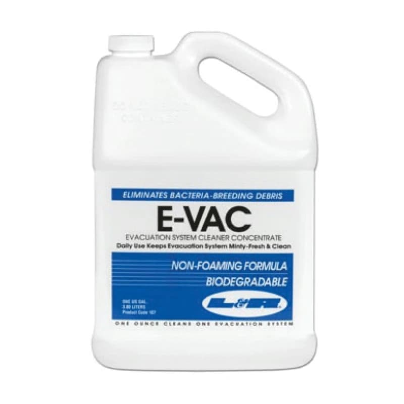 L&R E-VAC Evacuation System Cleaner Concentrate, pH Neutral, Non-Foaming, Fresh Mint, 1 Gallon Bottle, 107 thumbnail 10