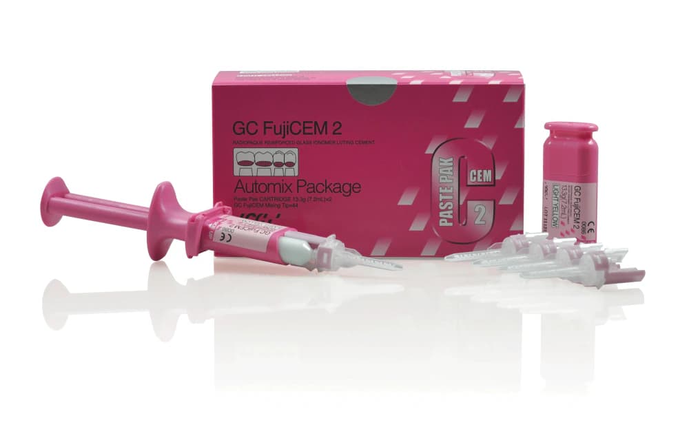GC FujiCEM 2 Resin-Modified Glass Ionomer Luting Cement Automix Starter Kit, 7.2 mL (13.3 g) Cartridge, 20 Mixing Tips, Dispenser, 441001 thumbnail 14