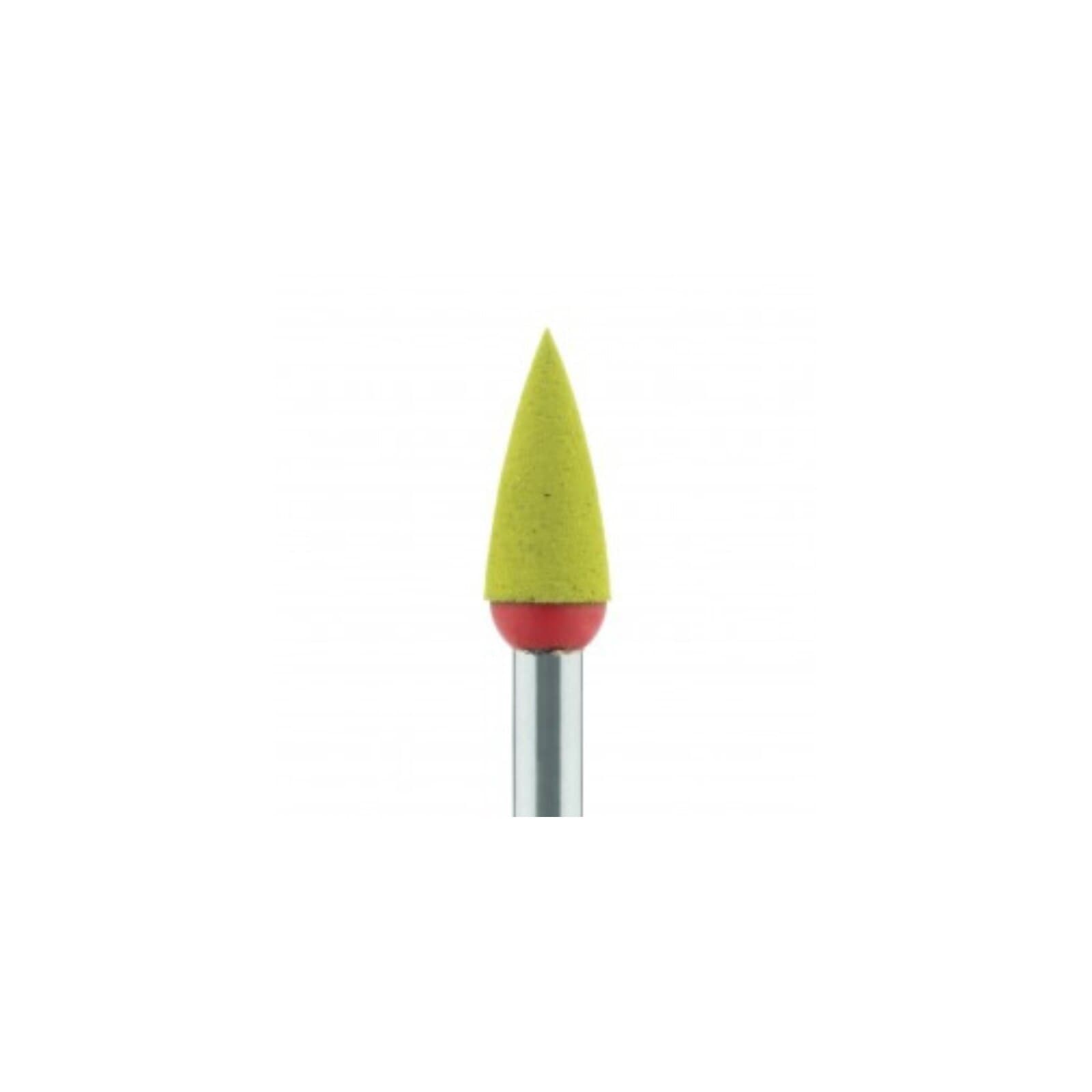 Meisinger 9742C-040 HP X-Fine Diamond Polisher, Flame/Point Shape, Yellow/Orange, 4.0mm Head, 13mm Working Length, Pack of 2 thumbnail 2