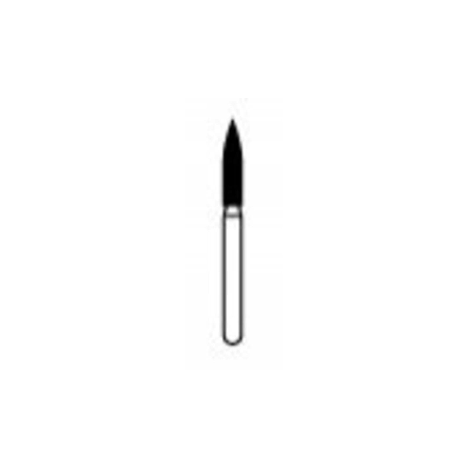 NTI FG Diamond Bur, Fine Grit, Flame Shape, #862-016 (F862-016), 1.6 mm Diameter, 8.0 mm Head Length, Friction Grip, 5/Pack thumbnail 2