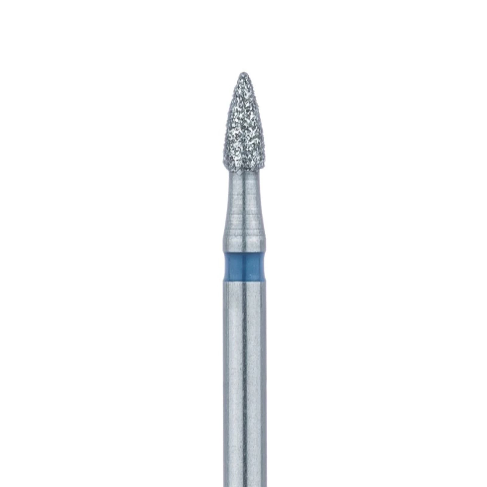 Meisinger Multi-Use Diamond Bur, FG, Short Flame, #895, 1.6 mm, Medium Grit, Blue Ring, 5/Pk, 895-016-FG thumbnail 3