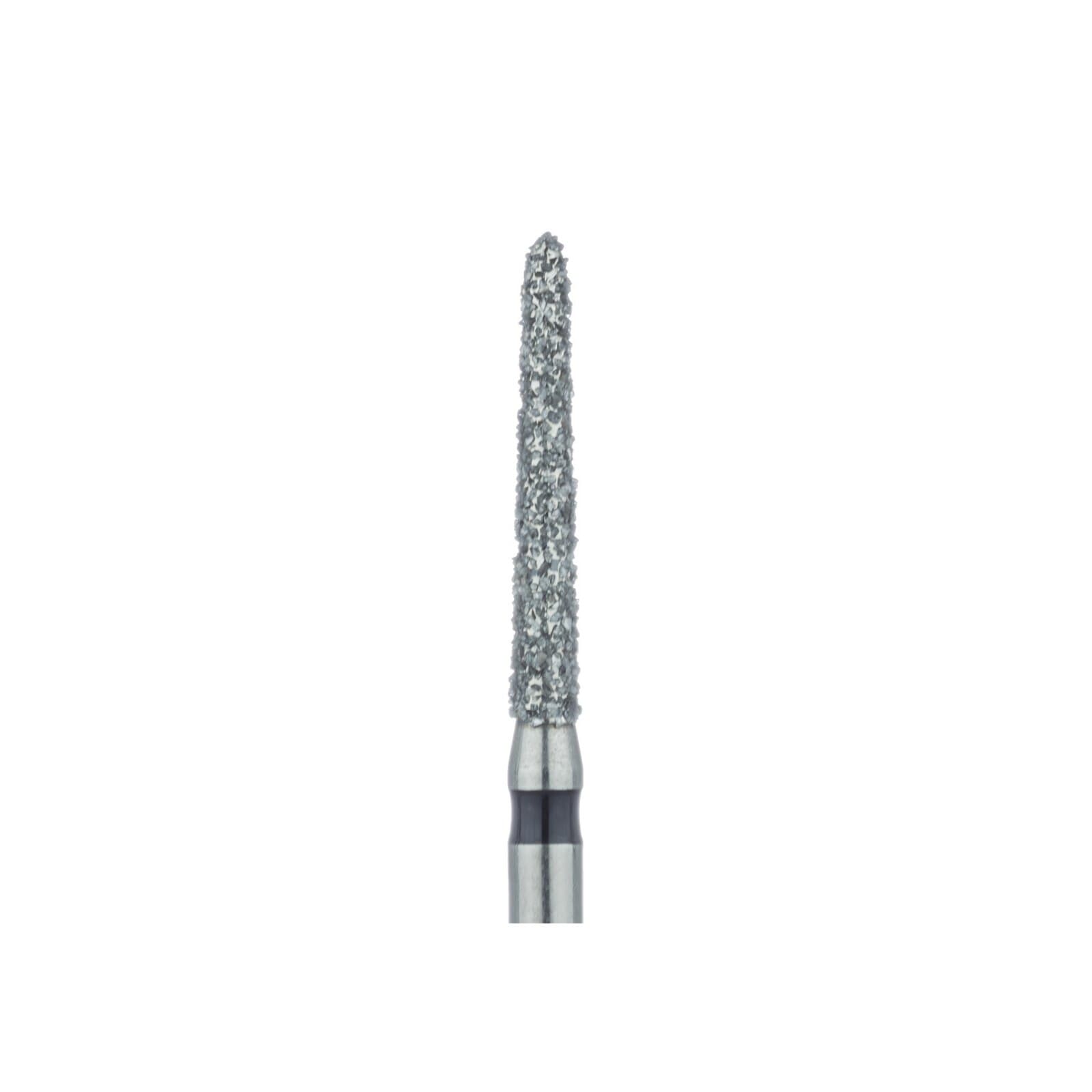 Meisinger 879H-016-FG Diamond Bur, FG, Super Coarse (Black), Tapered Torpedo/Cylinder, 1.6 mm Head Diameter, 10 mm Head Length, 5/Pkg thumbnail 3