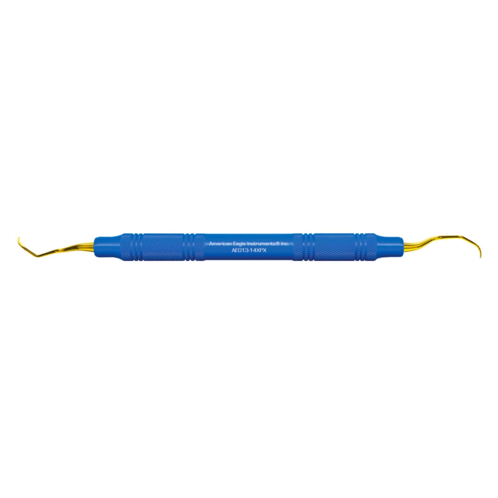 American Eagle Instruments Standard Gracey Curette, XP, #13-14, Posterior Distal, EagleLite Resin Handle, 3/8" Blue, Double-Ended, 1/Pk, AEG13-14XPX thumbnail 13