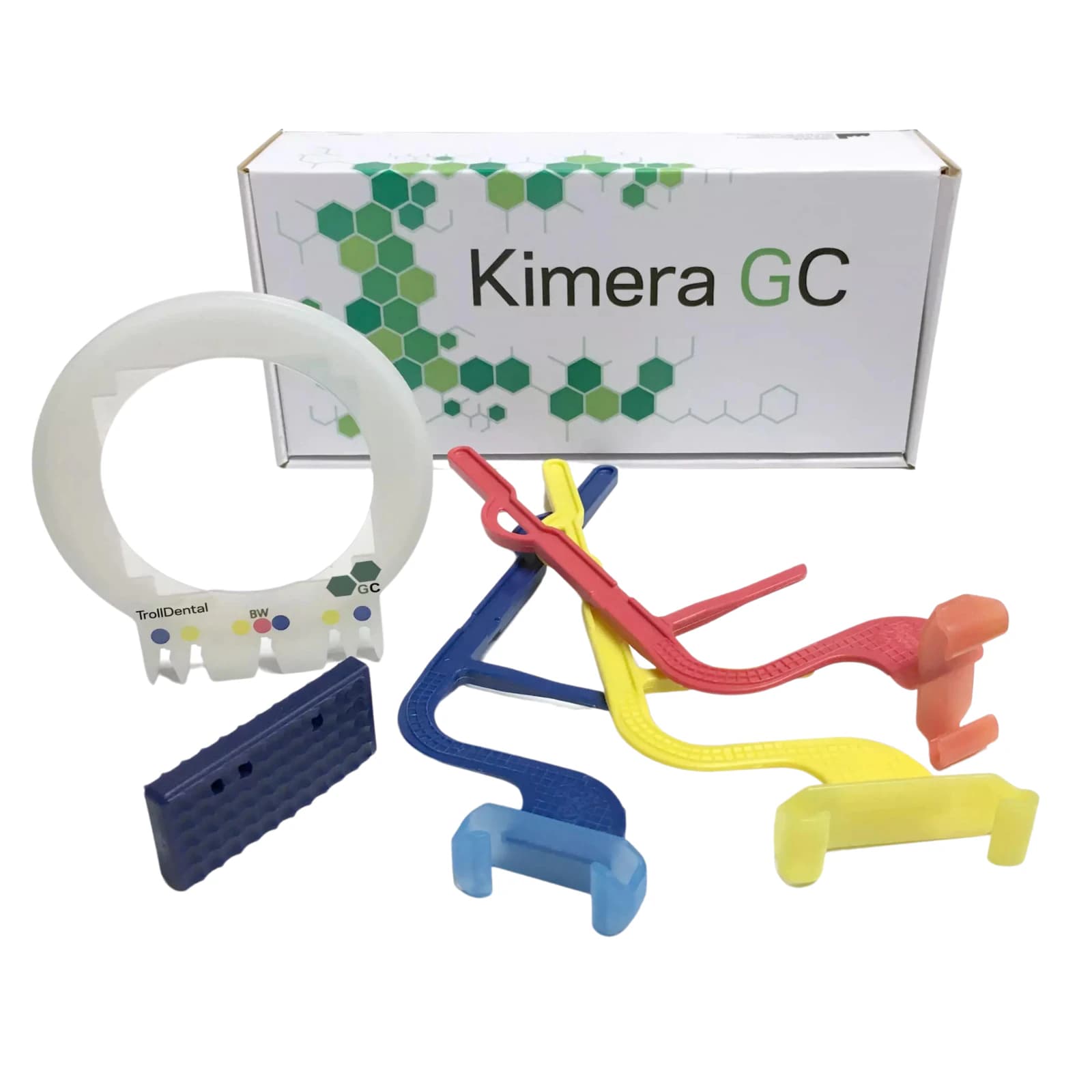 TrollByte Kimera Bio Yellow Digital Sensor Holder Kit 4306 for Horizontal Bitewings & Periapicals, Yellow, 3 Holders + 1 Aiming Ring, Autoclavable thumbnail 2