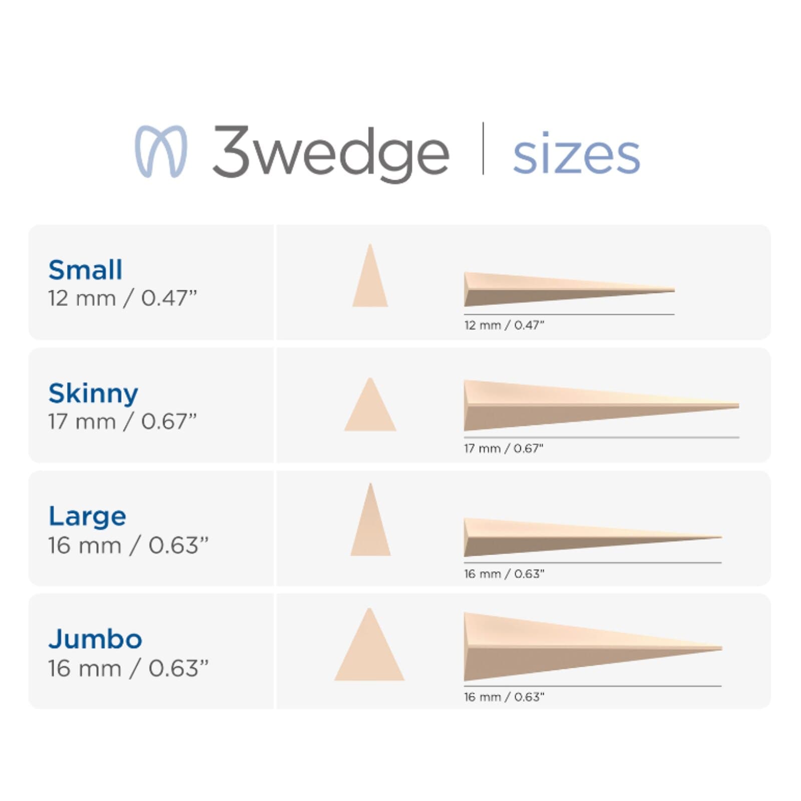 Polydentia 3wedge Interdental Wedge, Large, 16mm/0.63", 500/Pk thumbnail 2