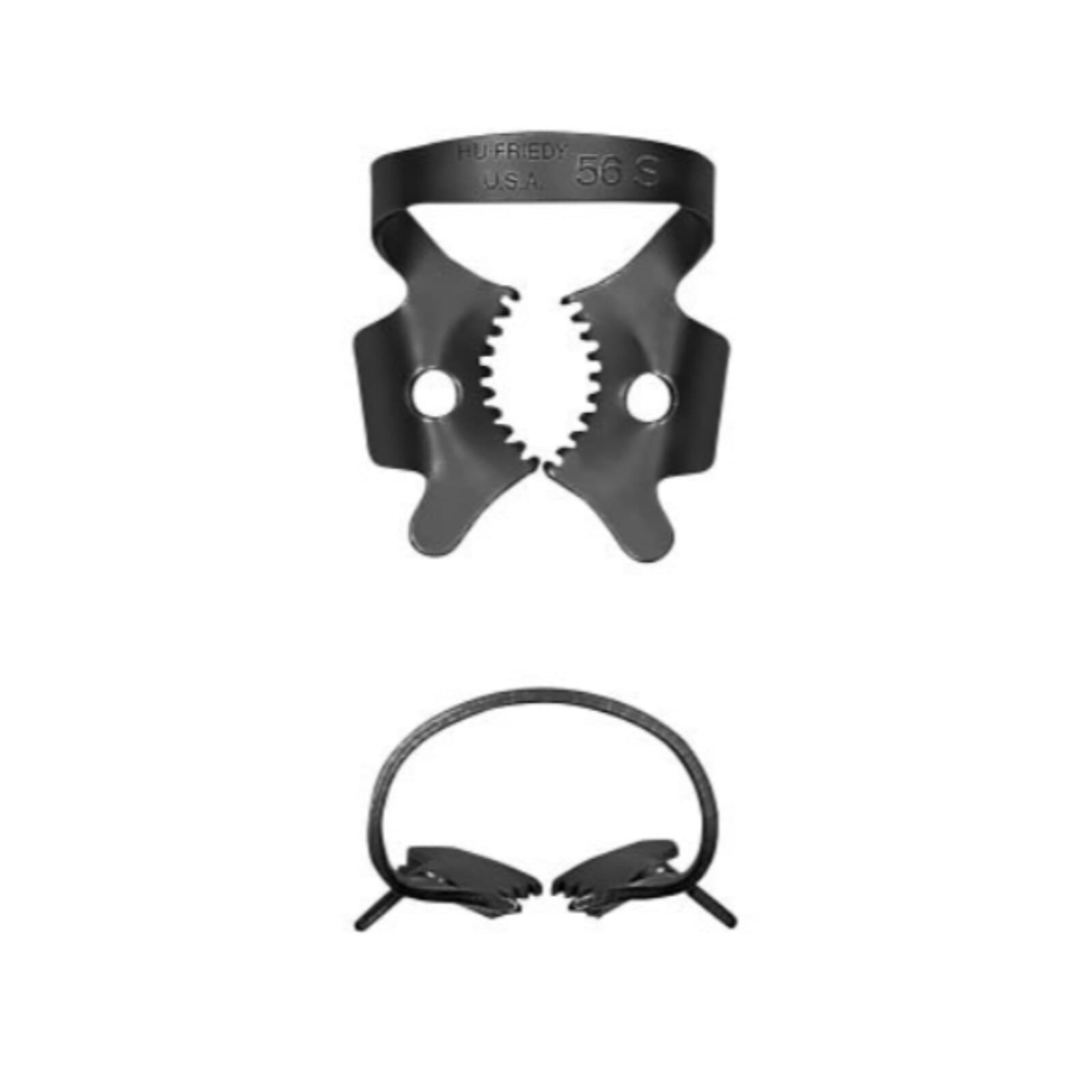 Hu-Friedy Black Line Rubber Dam Clamp #56S, Winged, Satin Steel, RDCM56SX thumbnail 2