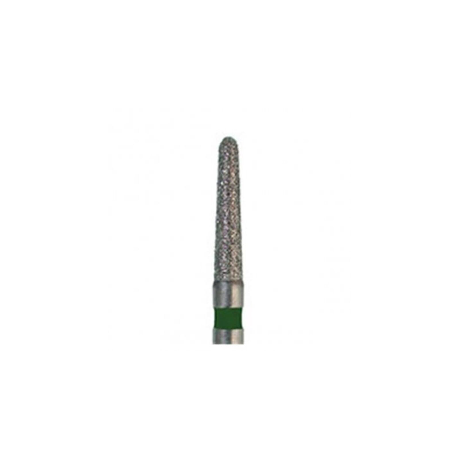 Meisinger Multi-Use Diamond Bur, Friction Grip, Round-End Taper Chamfer, 849G, 1.8 mm, Coarse, Green, 5/Pk, 849G-018-FG thumbnail 3