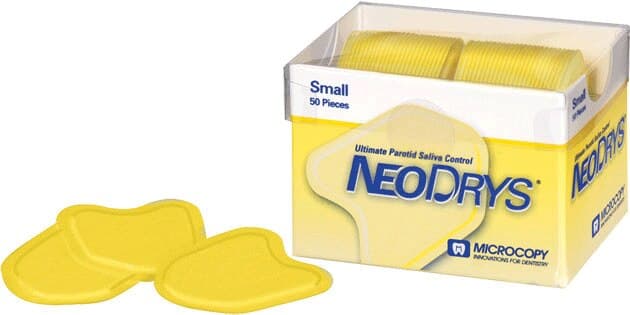 Microcopy NeoDrys Original Saliva Absorbent Cotton Roll Substitute, Small, Yellow, 50/Pk, DYS thumbnail 10