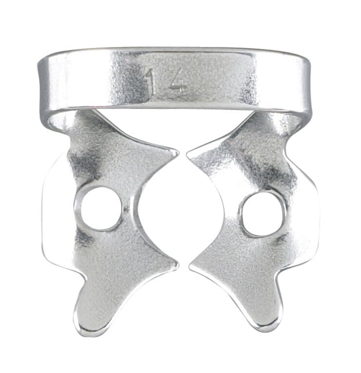 Miltex Rubber Dam Clamp #14, Winged, for Molars, Stainless Steel, 1/Pk thumbnail 2