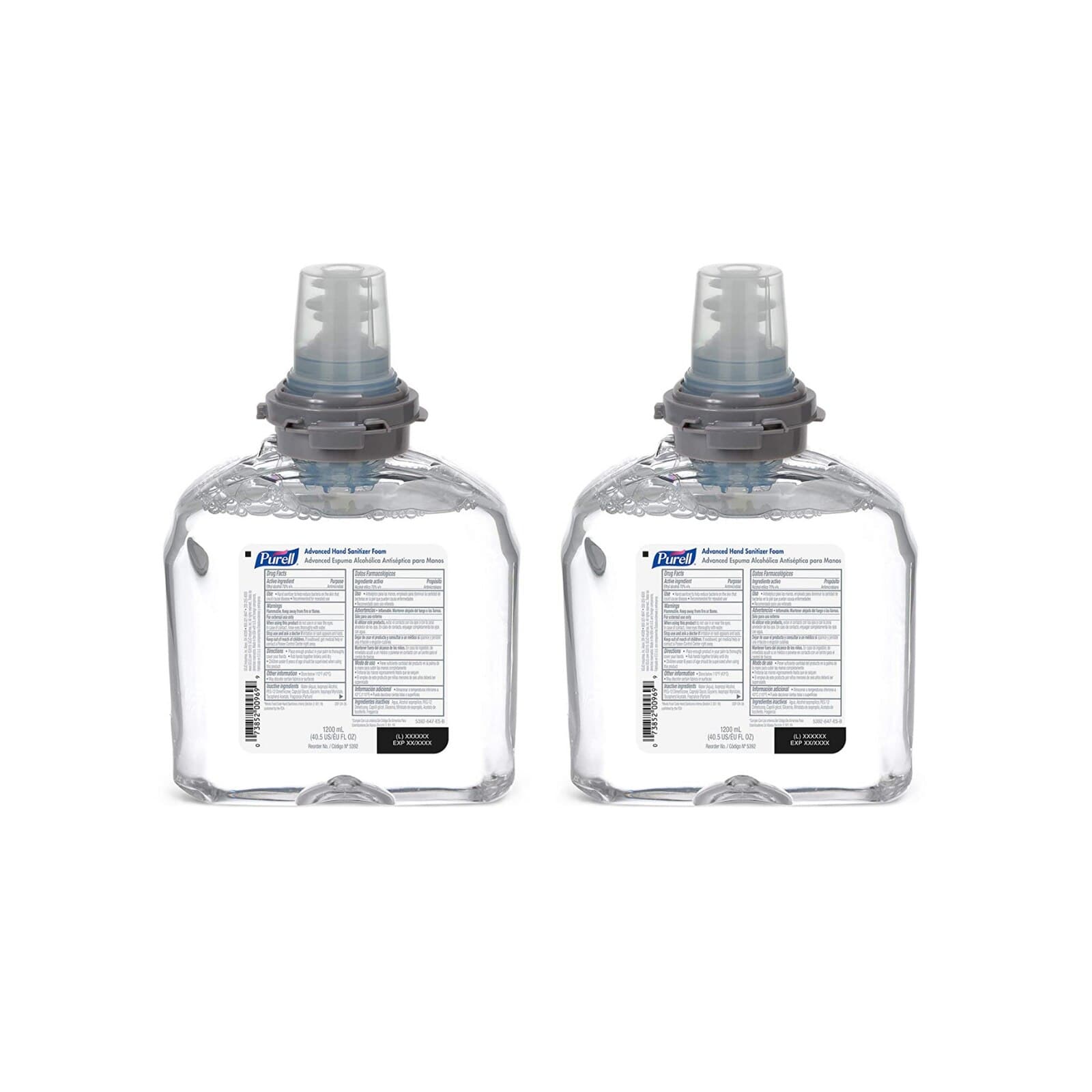 Purell Advanced Foam Instant Hand Sanitizer TFX 1200 mL Refill, 70% Ethyl Alcohol, 2/Case, 5392-02 thumbnail 4