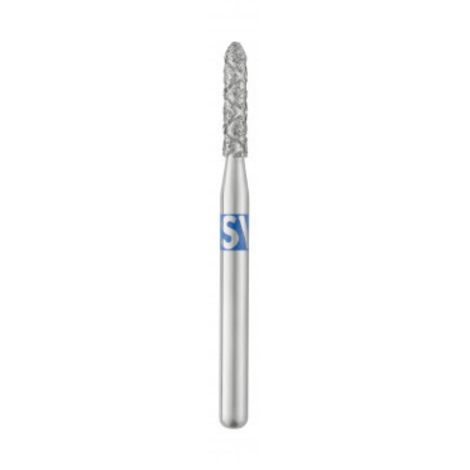 SS White Piranha 2X Turbo Diamond Bur, FG, Modified Beveled Cylinder, Medium Grit, #877-014, 5/Pack thumbnail 2