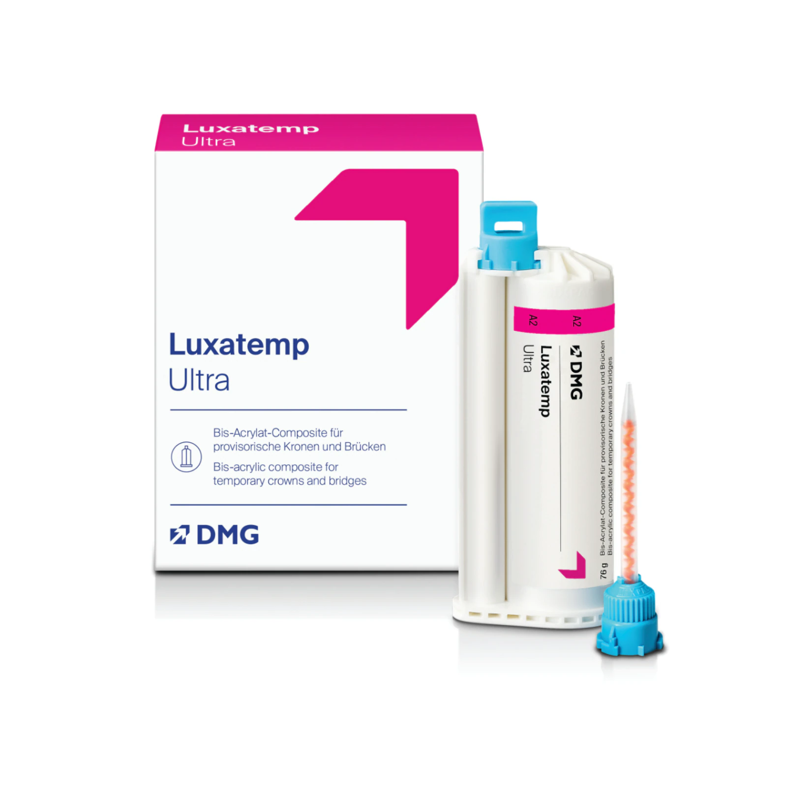 Luxatemp Ultra Automix Temporary Crown & Bridge Material, Shade A2, 76g Cartridge Refill with 15 Mixing Tips, 110907 thumbnail 14