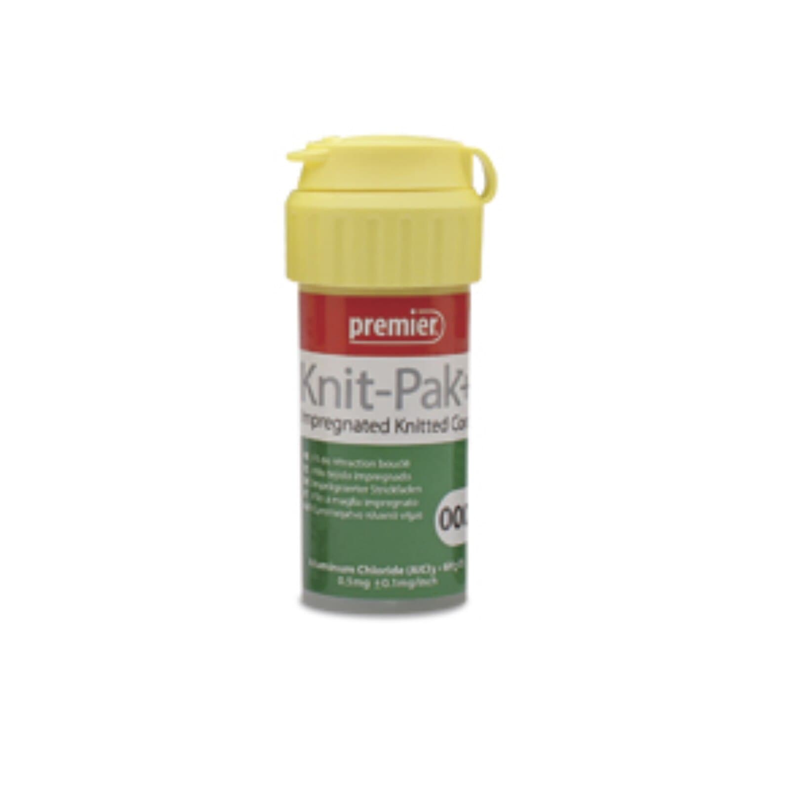 Premier Knit-Pak+ Impregnated Gingival Retraction Cord, Size 000.0 (Midnight Green), 100" per Bottle, 59-9007560 thumbnail 2