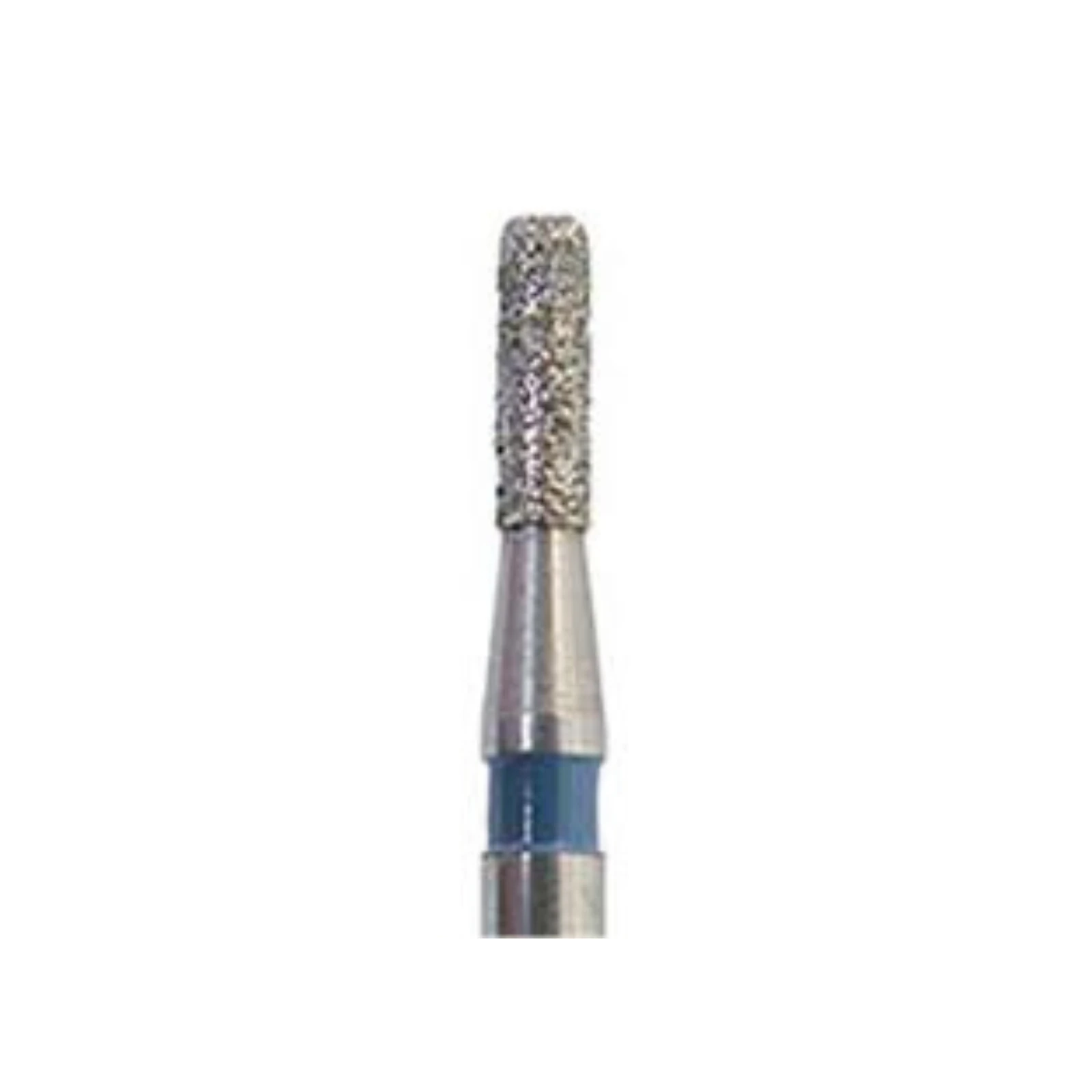 Meisinger 840-012-FG Diamond Bur, Round Edge Cylinder, Medium Grit, Blue Ring, 1.2 mm Head Diameter, 4.0 mm Head Length, Friction Grip, 5/Pack thumbnail 3
