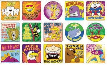 Dental Theme Sticker Assortment, 100 Stickers per Roll, 15 Rolls per Case (1500 Stickers) - Stickers Dental Theme Assortment 100/Roll x 15/Cs - Image 1