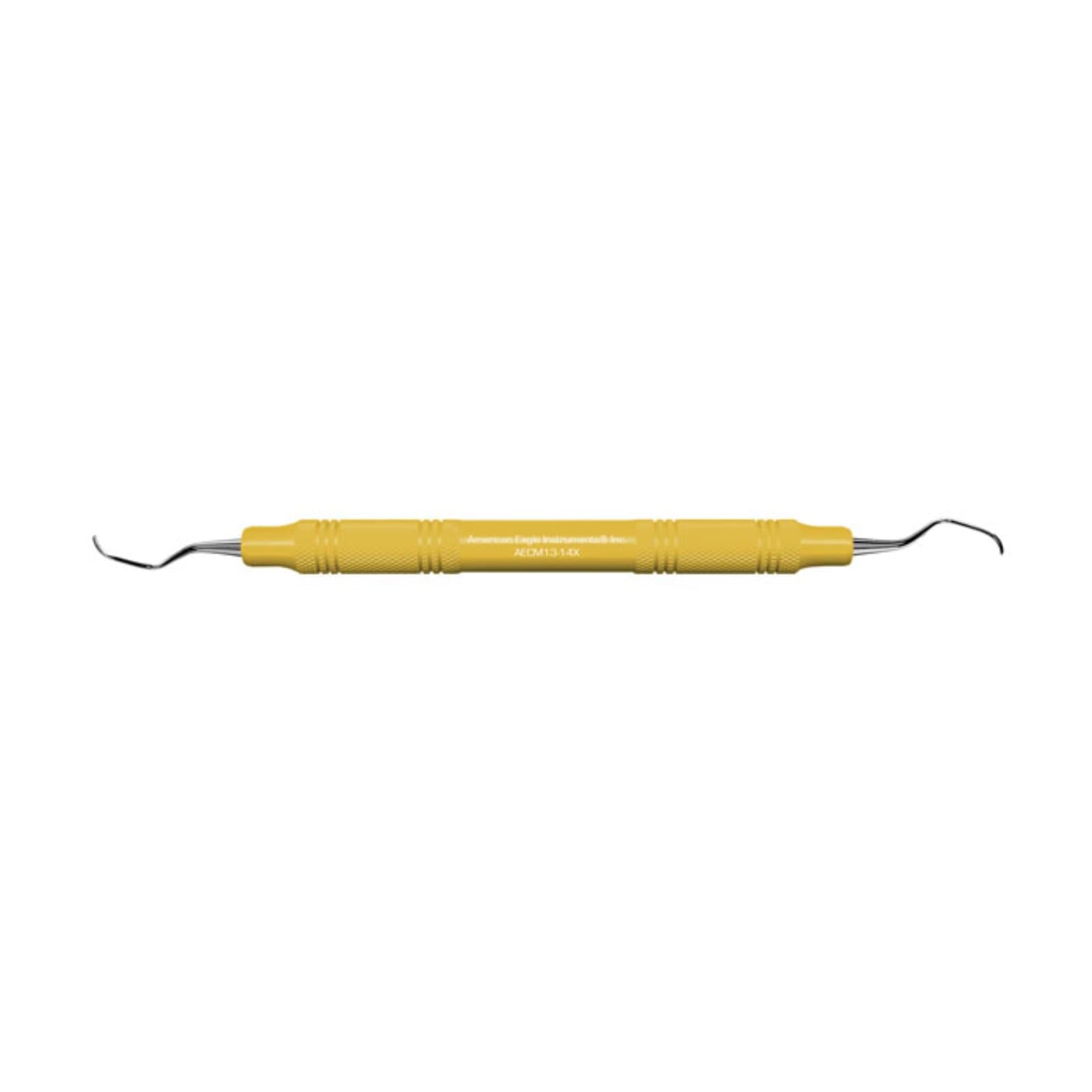 American Eagle McCall 13-14 (3/8) Universal Curette, Double End, EagleLite Resin Yellow Handle, AECM13-14X thumbnail 2