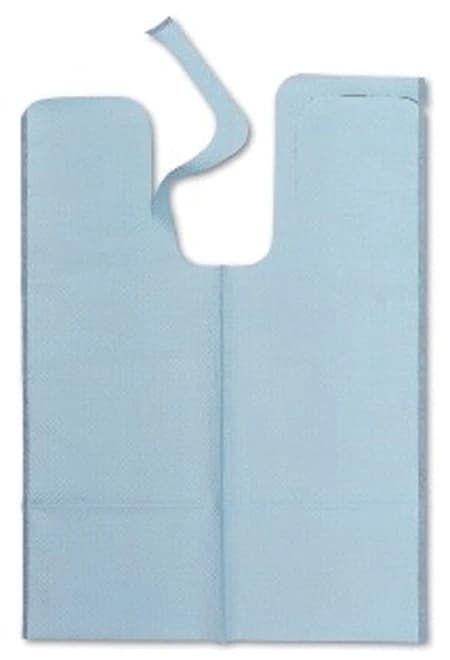 Tidi Products Chainless Bibs with Ties, 18" x 25", Blue, 1-Ply Tissue/1-Ply Poly, 250/Case, 917673 thumbnail 8