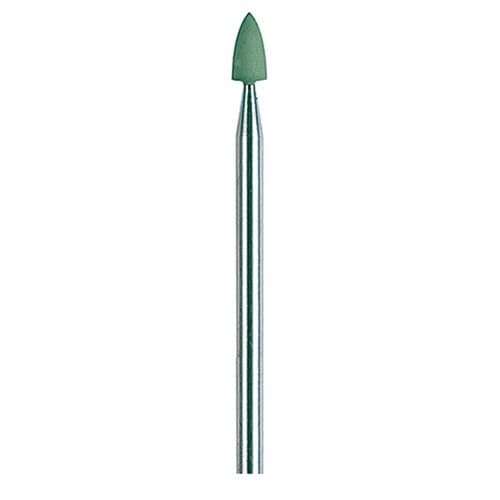 NTI Silicone Polisher, Green, High Shine, Flame Shape, HP Shank, 10/Pkg, P0146 thumbnail 2