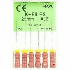 Mani K-File, Stainless Steel, 25 mm, ISO #06, Pink, 6/Pk, MK2506 thumbnail 6
