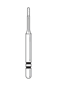 Two Striper MicroPrep Diamond Bur, FG, MP38, Medium, Blue, Cylinder Round End, 0.7 mm, 5/Pk, 2015959 thumbnail 3