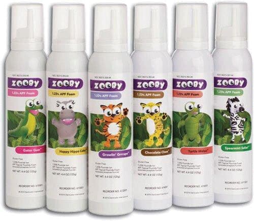 Zooby 1.23% APF Fluoride Foam, Happy Hippo Cake Flavor, 4.4 oz Can, 1/Pk, 613001 thumbnail 10