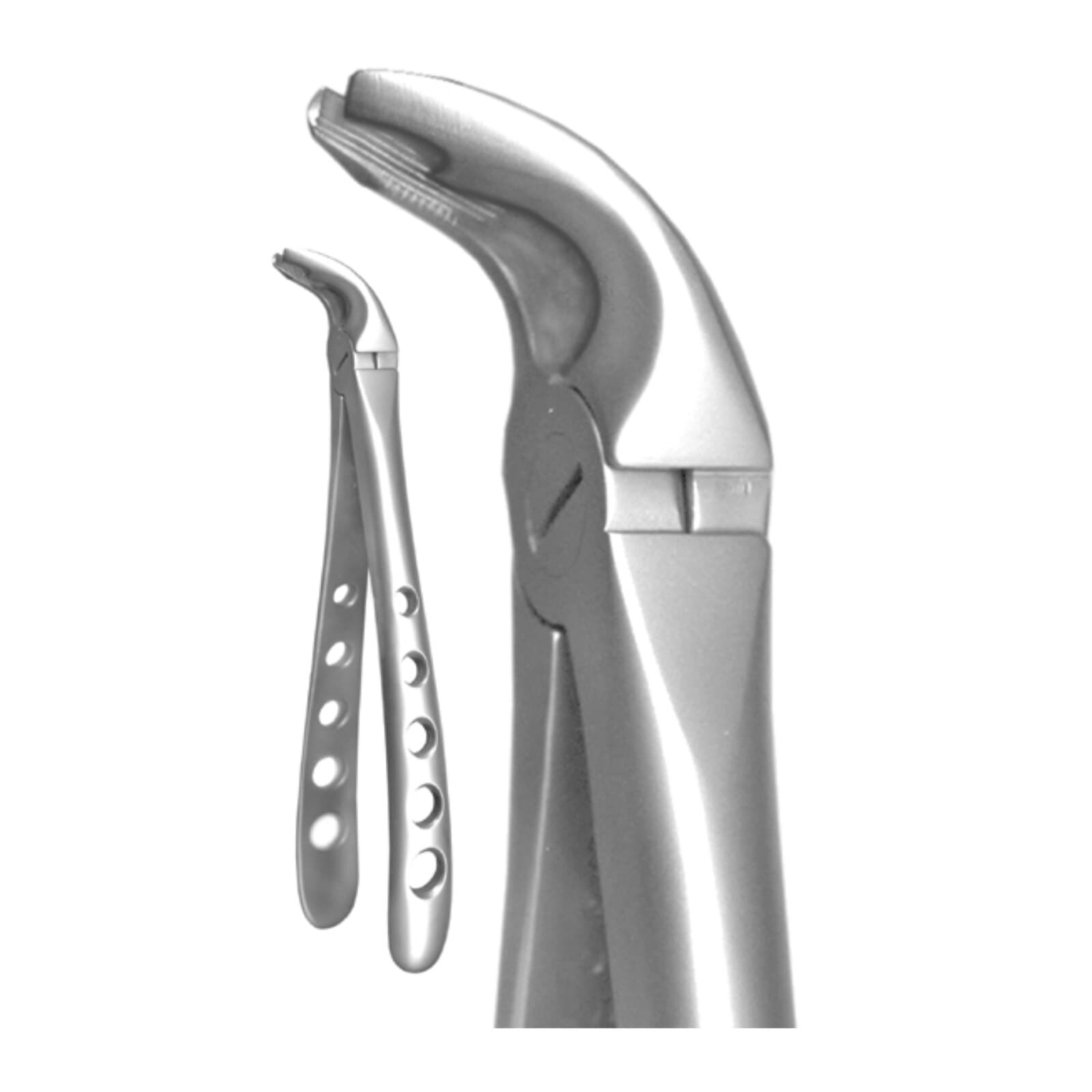 A. Titan Instruments X-TRAC Lower Universal Extracting Forceps, Notched Beaks, Size 2190, Stainless Steel, 1/Pk thumbnail 2