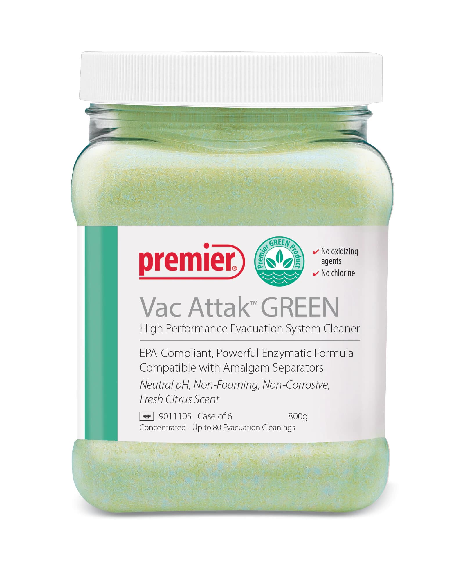 Vac Attak™ GREEN High-Performance Evacuation System Cleaner, Powder, 800 g Jar, Citrus, 1 Jar, #9011105 thumbnail 9