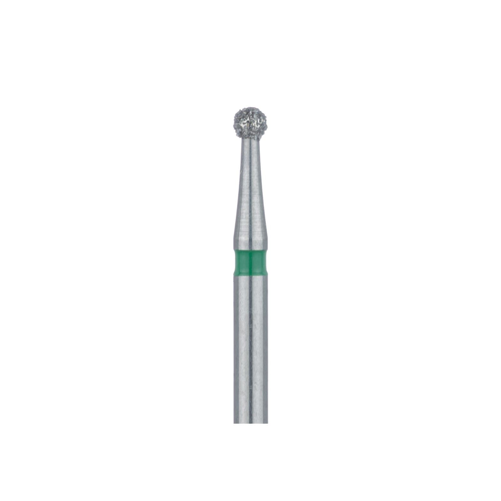 Meisinger 801G-016-SU Coarse Round Surgical Diamond Bur, Friction Grip Extra Long, 1.6 mm Head, Green Ring, 5/Pack thumbnail 2