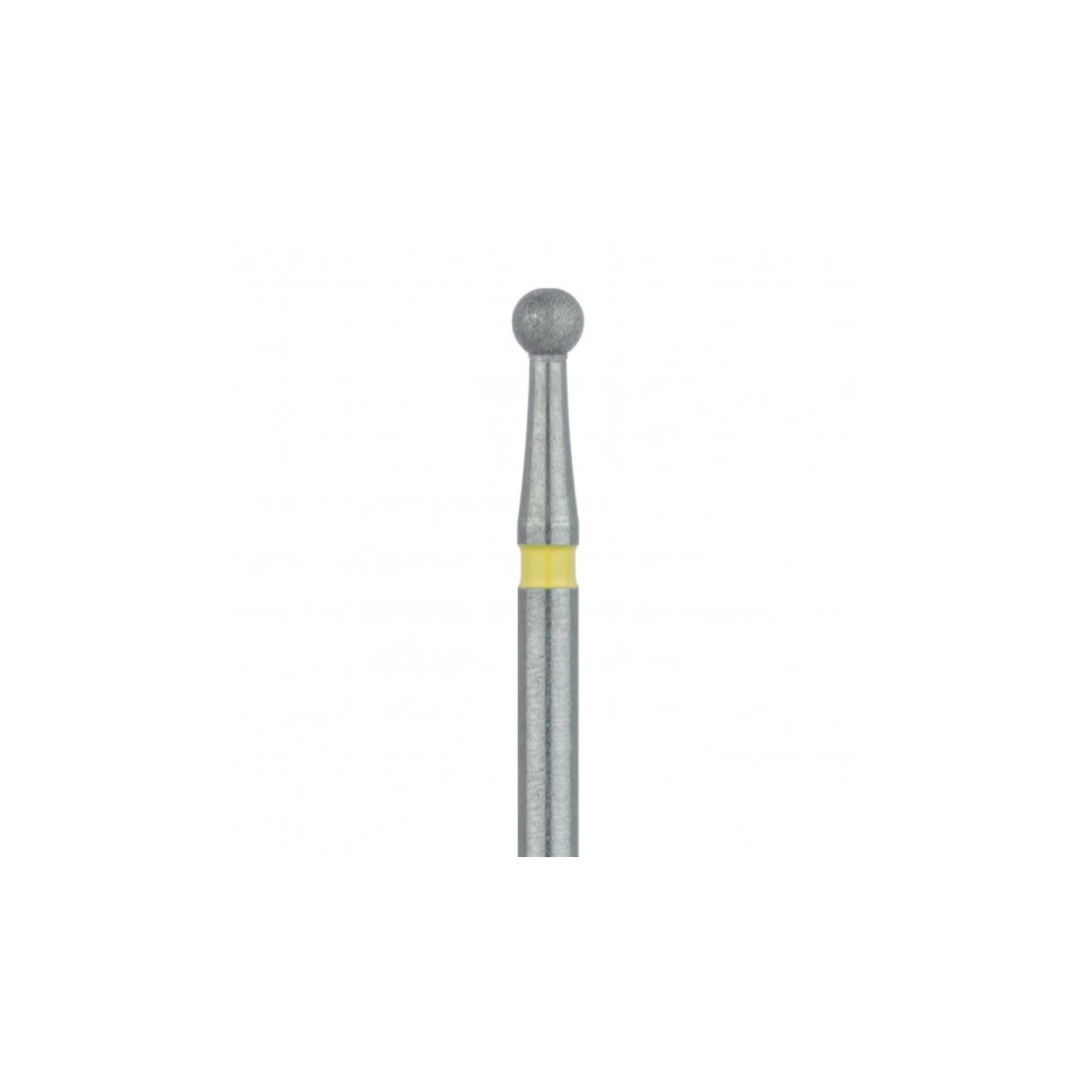 Meisinger 801C-018-FG Diamond Bur, Round, Extra Fine (Yellow Ring), Friction Grip, 1.8 mm Head Diameter, 5/Pkg thumbnail 3