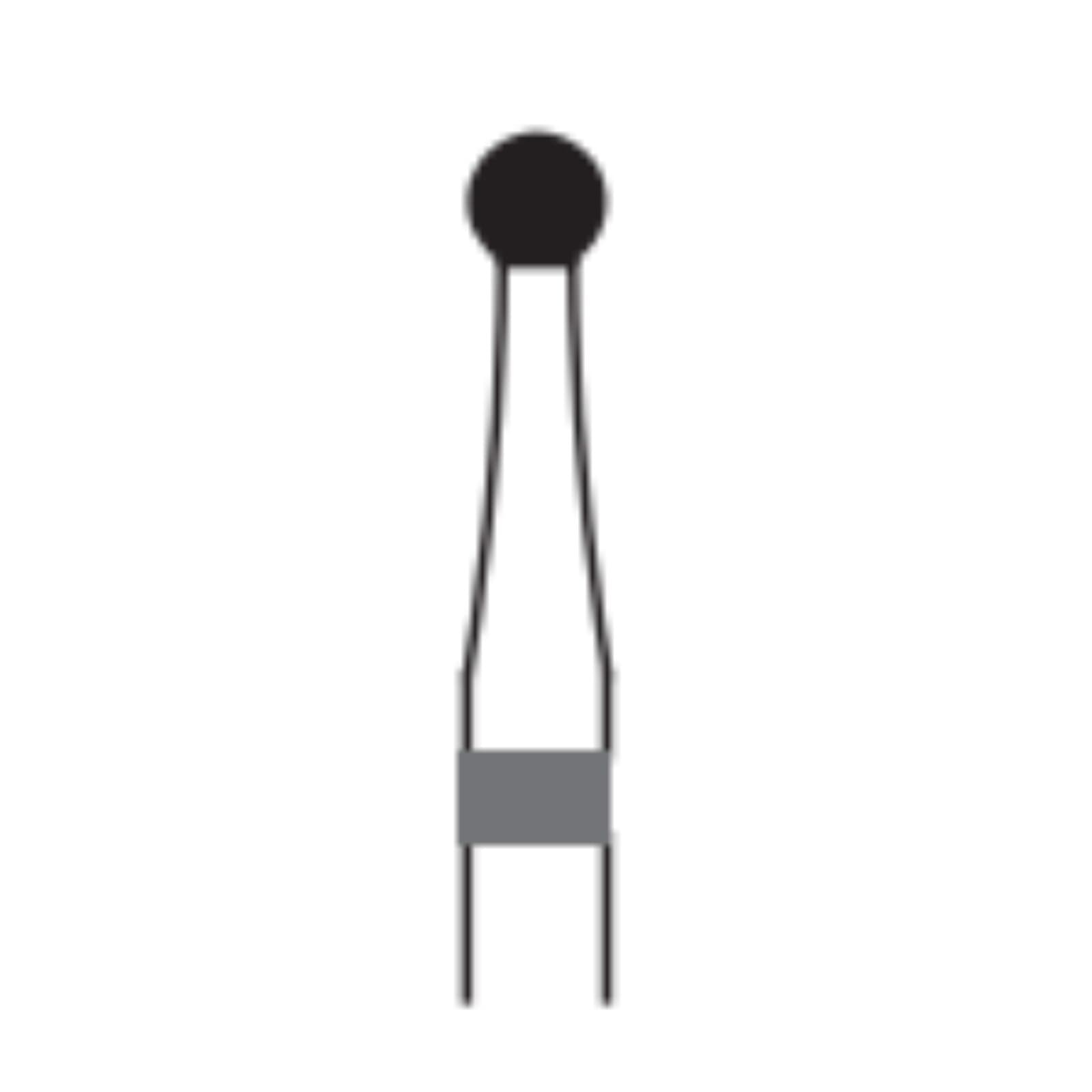 Midwest Once Sterile Diamond Bur, Round, FG, Medium Grit, #801-016M, 1.6 mm Diameter, 1.6 mm Length, 25/Pk, 1801016M thumbnail 9
