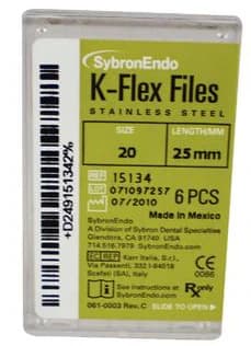 Kerr K-Flex Endodontic Files, #20 (Yellow), 25 mm, Stainless Steel, 6/Box, 15134 thumbnail 13