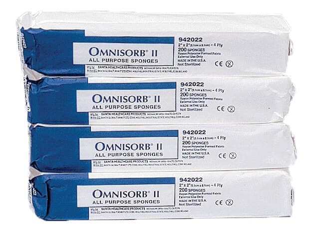 Omnisorb II Non-Woven Sponges, Non-Sterile, 4-Ply, 2" x 2", 5000/Case, 942022 thumbnail 3