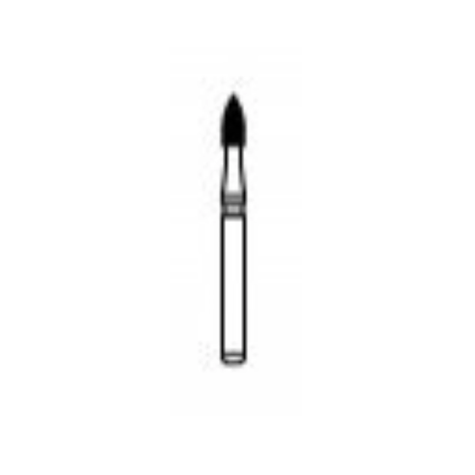 NTI Trimming & Finishing Carbide Bur, 12-Fluted, FG, Flame Shape, #7104 (H46-014), 1.4 mm Diameter, Red Ring, 5/Pkg thumbnail 2