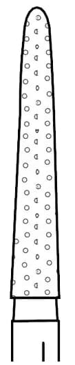 Two Striper® Diamond Bur FG, Round, #2, Medium Grit, Operative, 5/Pkg, 2013201 thumbnail 2