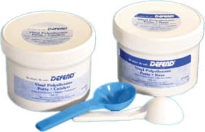 Defend Super Hydrophilic Vinyl Polysiloxane Putty Impression Material, Fast Set, 2 x 300 mL Jars (Base & Catalyst), Dark Blue, VP-8008 thumbnail 6