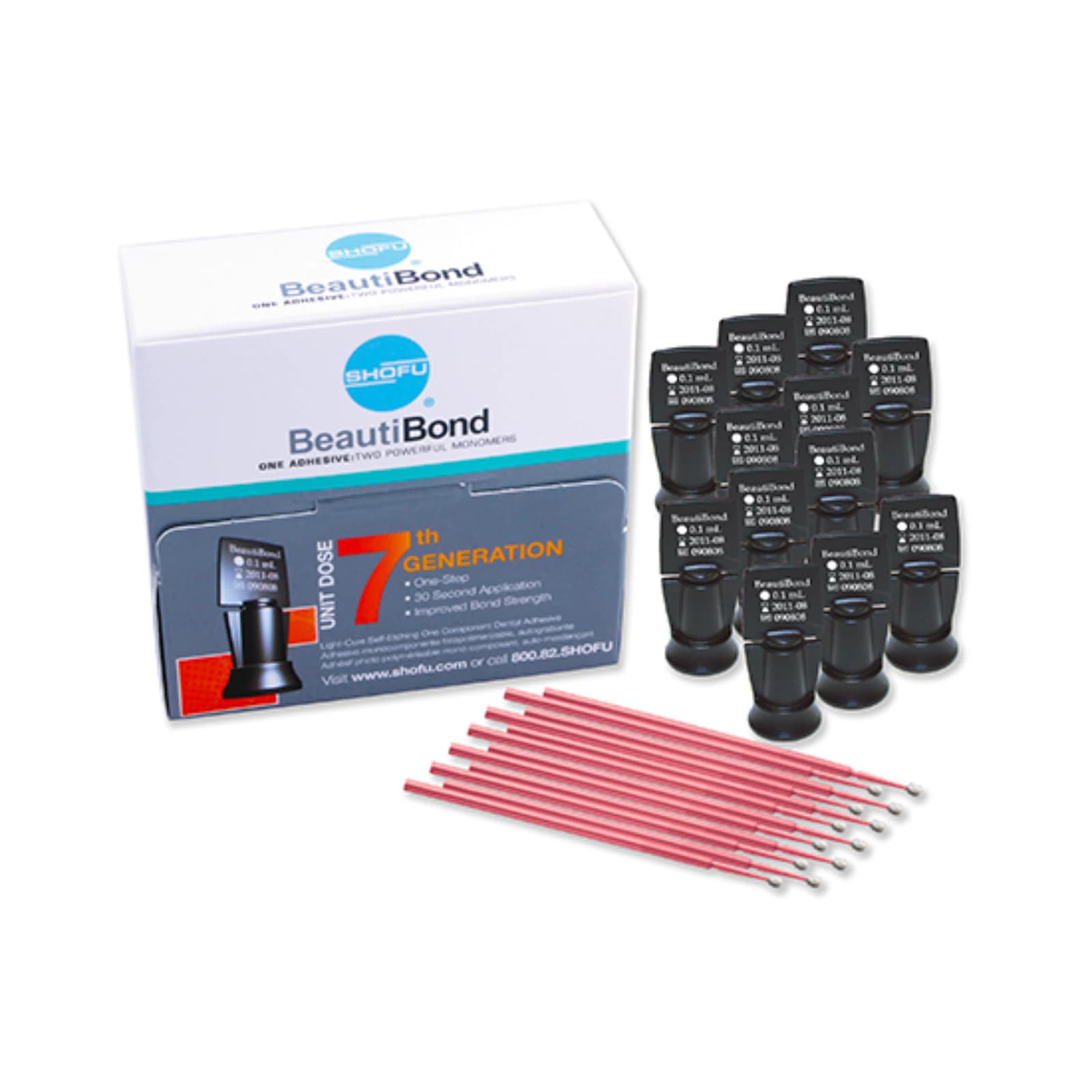 Shofu BeautiBond Light-Cured Self-Etch Bonding Agent, Unit Dose Kit, 0.1 mL x 50, #1782 thumbnail 7