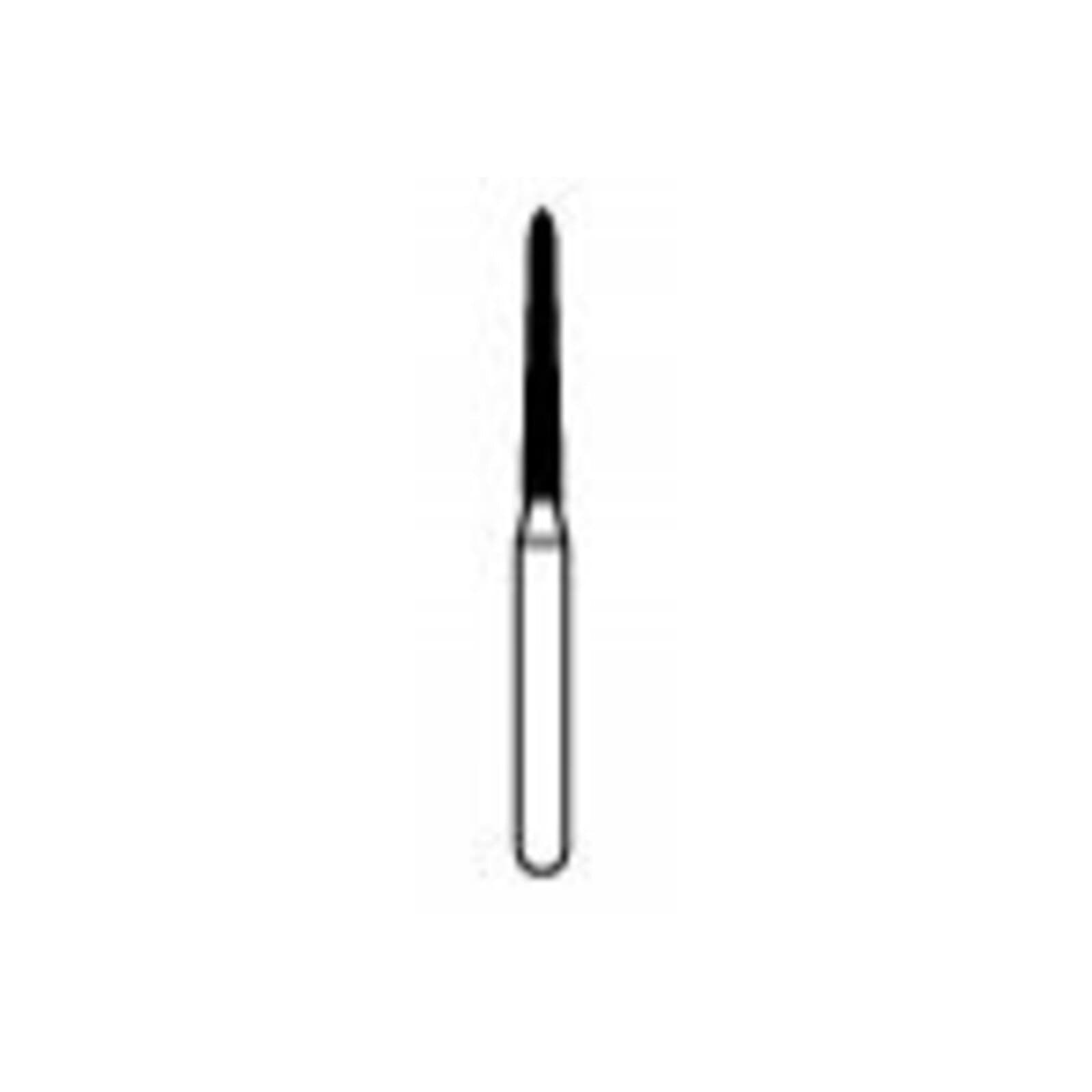 NTI Diamond Bur, Fine Grit, Curettage, Friction Grip, #F879K-012, 1.2 mm Diameter, 10.0 mm Length, 5/Pack thumbnail 2