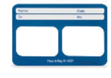 Flow X-Ray Perfect Pocket X-Ray Film Mounts, 1H #2, Blue Plastic, 100/Box, 81-6011 thumbnail 2