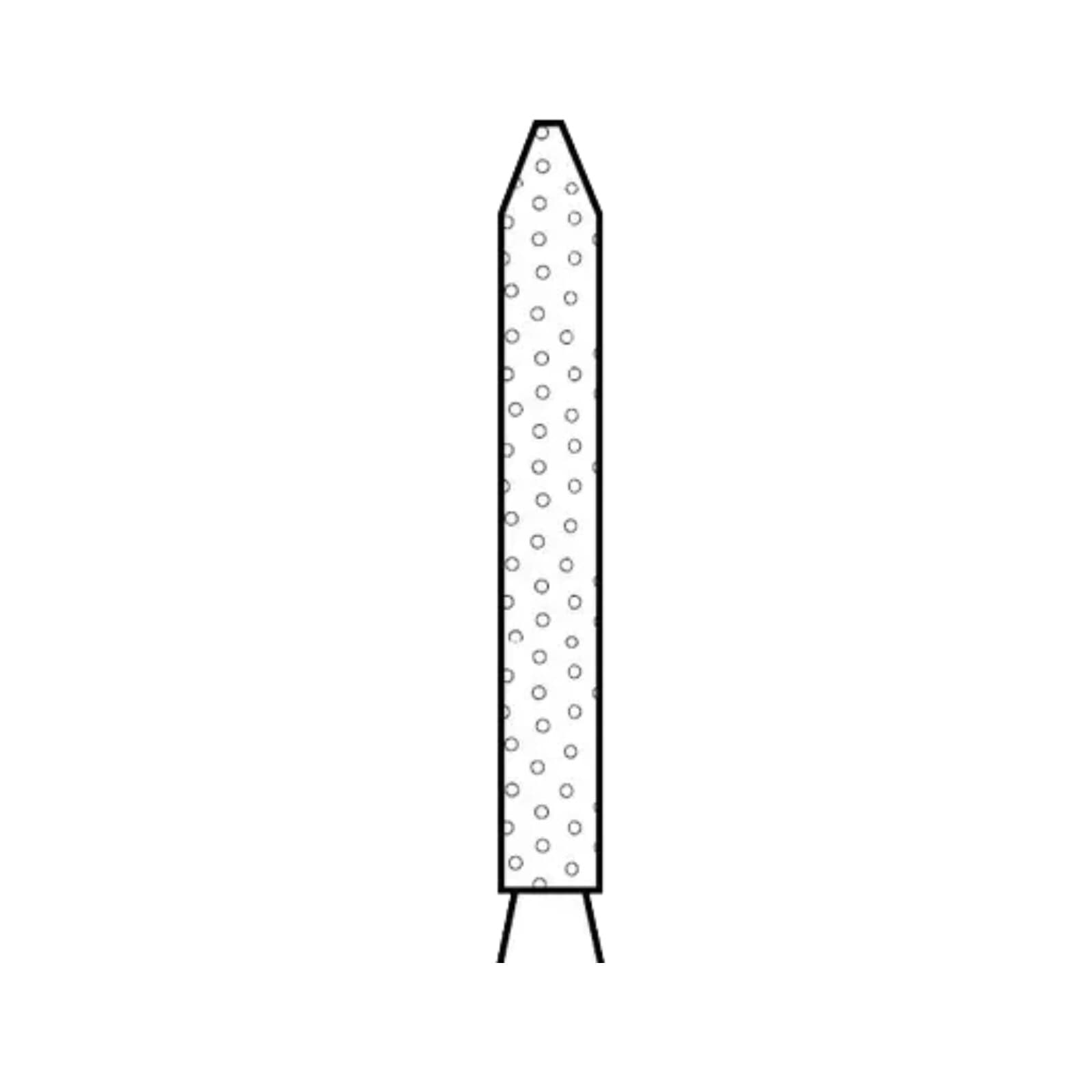 Two Striper Diamond Bur, FG, Bevel-End Cylinder, #250.9, Coarse, Green, 1.2 mm Major/0.4 mm Minor Diameter, 9.0 mm Length, 5/Pk, 2015066 thumbnail 3